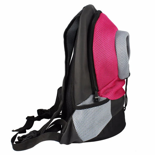 Dog Front Mesh Carrier Backpack – Head-Out Hiking & Outdoor Sports Bag for Pets