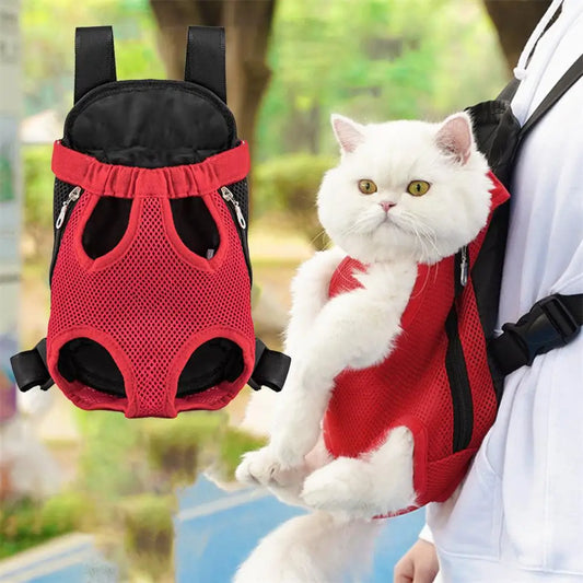Legs-Out Pet Carrier Backpack – Adjustable Hiking Bag for Cats & Small Dogs