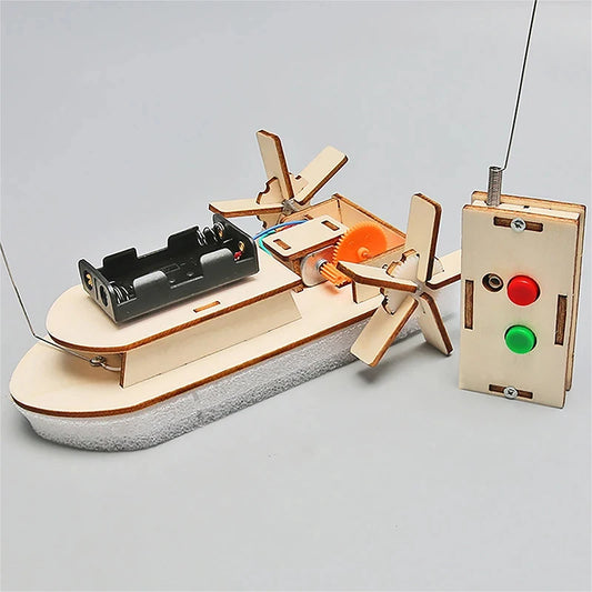 Bubble Noodle 3D Assemble Car & Boat Wooden STEM Model Kit – DIY Science Toy