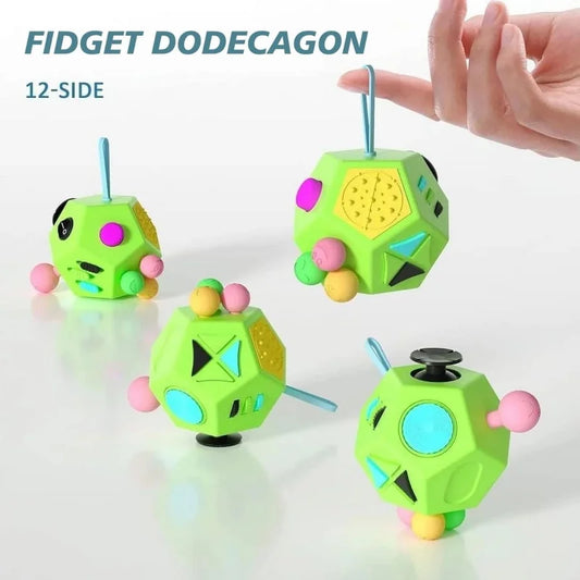12-Sided Fidget Cube – Stress & Anxiety Relief Toy for Kids & Adults