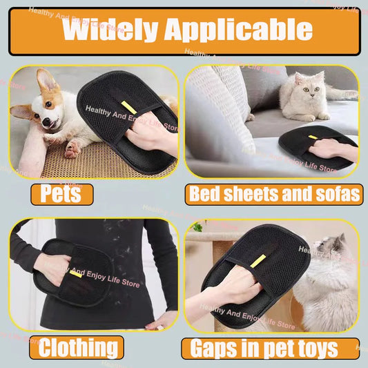 Pet Hair Cleaning & Grooming Gloves – Double-Sided Multi-Function Beauty Mitt