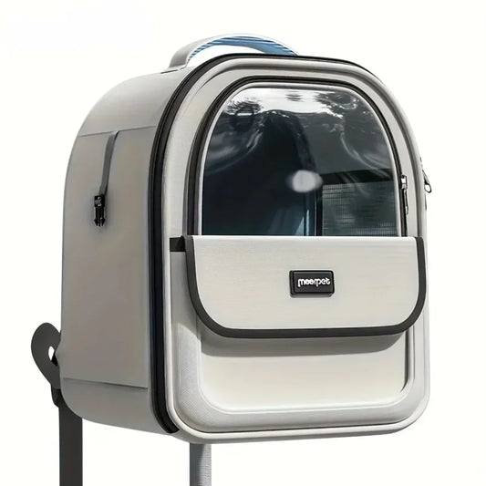 Large Outdoor Transparent Capsule Pet Backpack – Breathable Carrier for Cats & Dogs