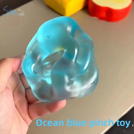 Transparent Squishy Slow-Rise Stress Ball – Sensory Decompression Toy