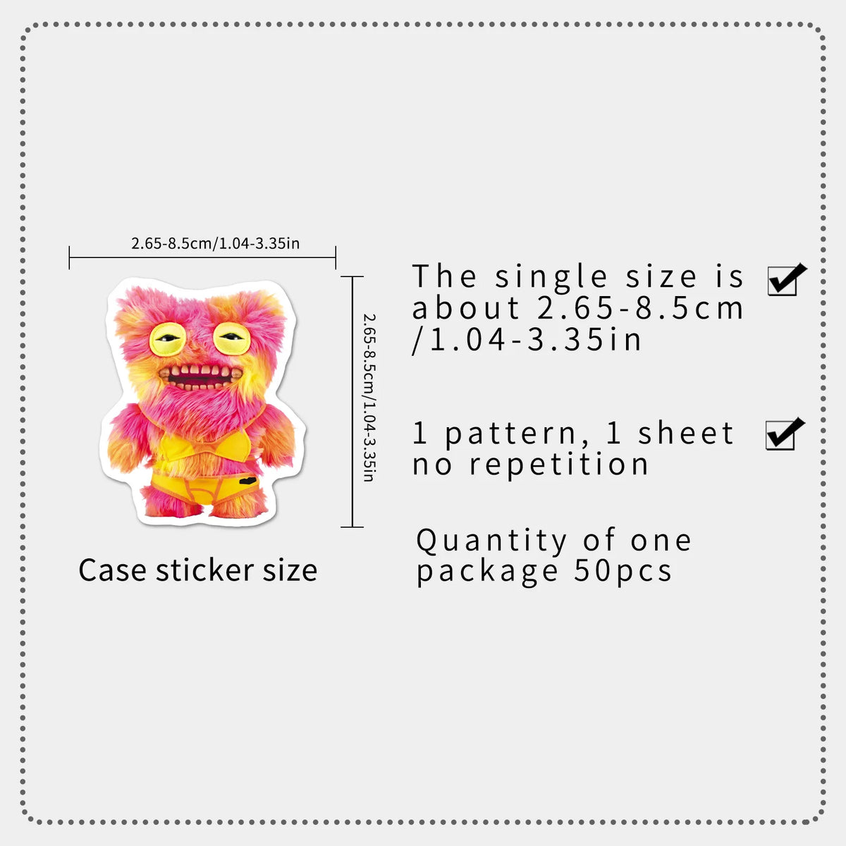 Fuggler Monster Stickers Pack – 50 Waterproof Tooth Monster Decals ...
