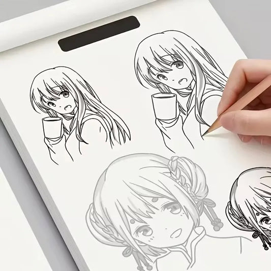 Anime Character Line Art Drawing Book for Beginners – 48 Pages of Traceable Outlines for Practice