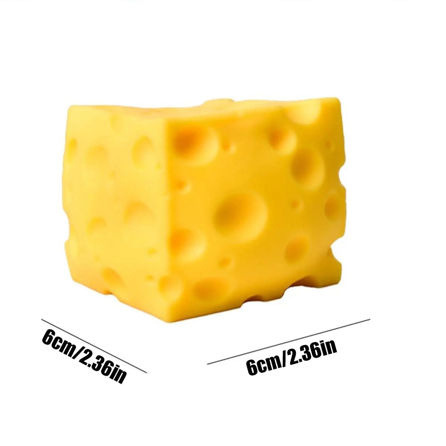 Squeeze Cheese Block Fidget Toy – Multi-Size Stress Reliever