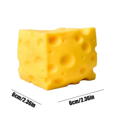 Squeeze Cheese Block Fidget Toy – Multi-Size Stress Reliever