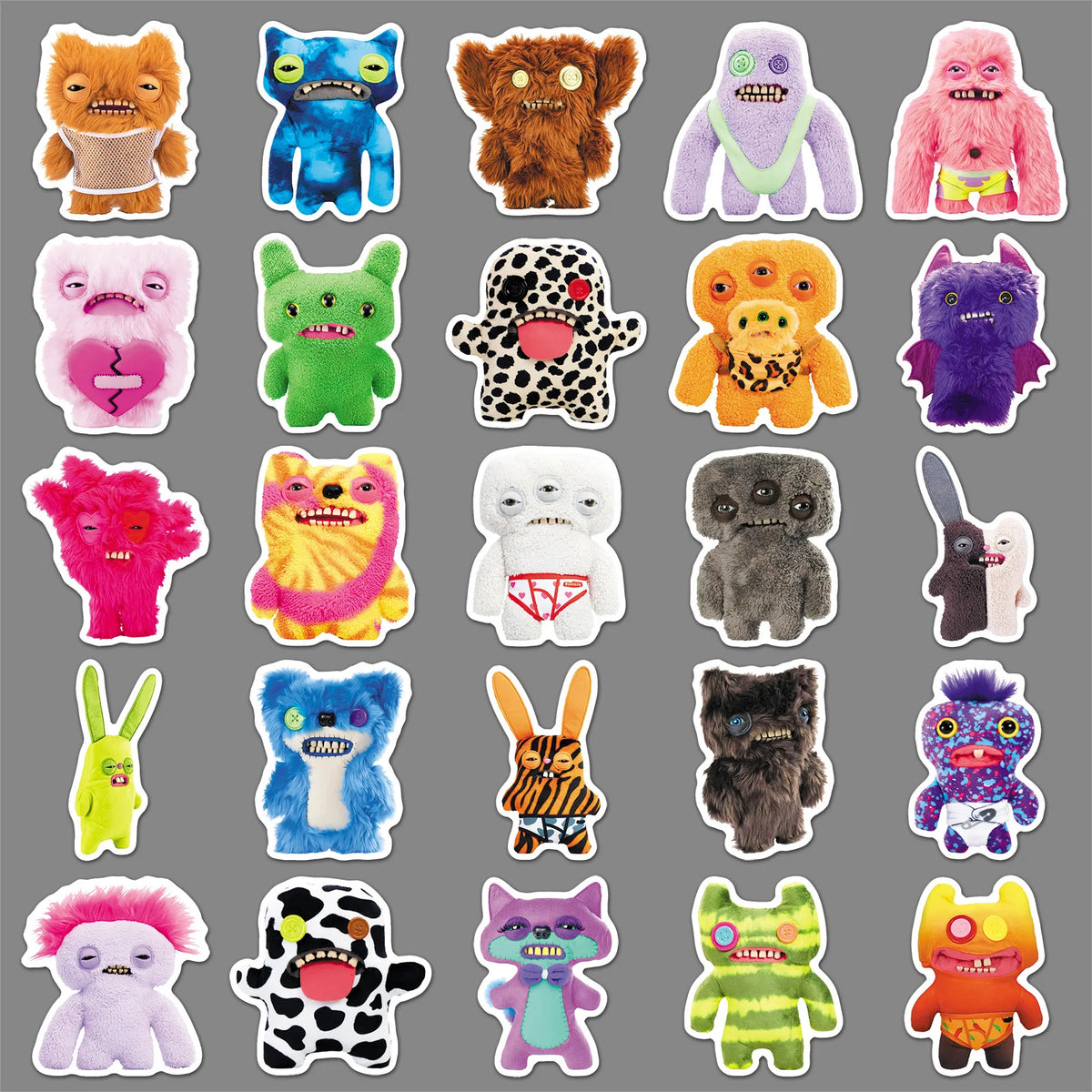Fuggler Sticker Fuggler Monster Stickers Pack – 50 Waterproof Tooth Monster Decals ...