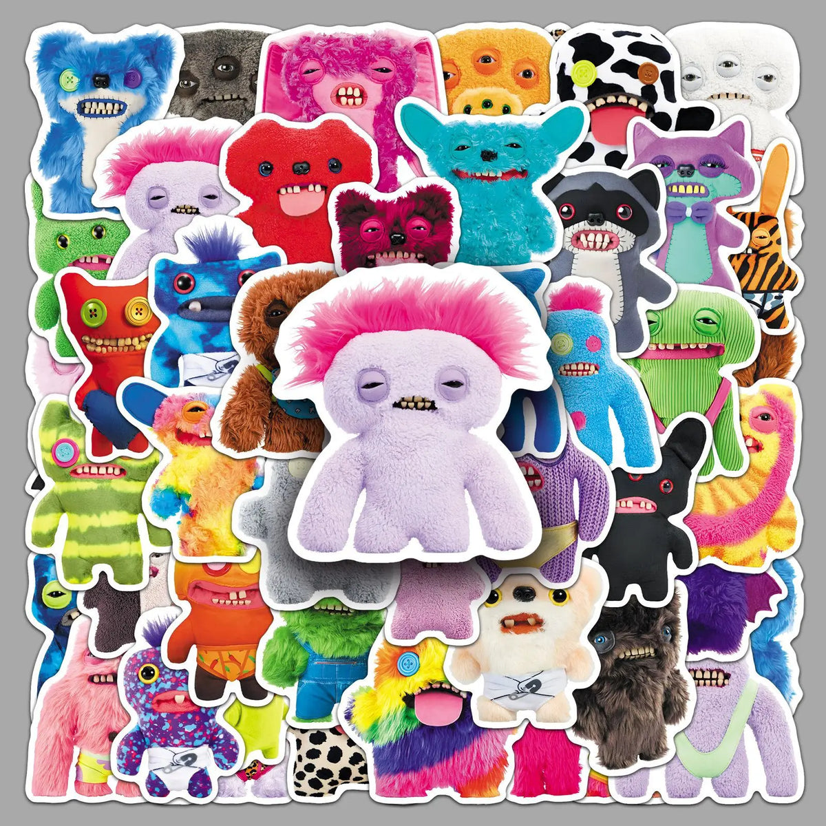 Fuggler Sticker Fuggler Monster Stickers Pack – 50 Waterproof Tooth Monster Decals ...