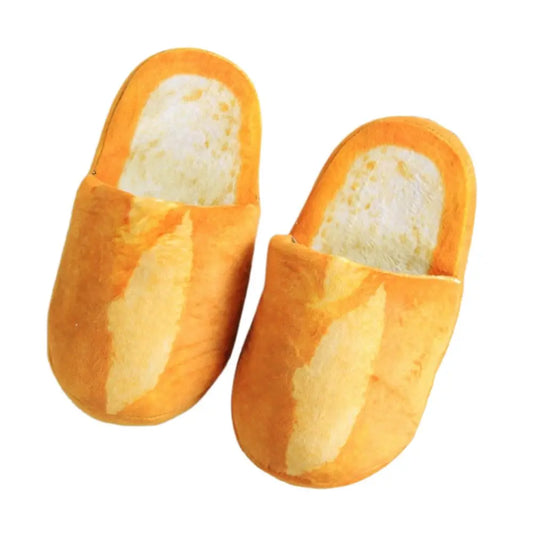 3D French Bread Slippers – Funny Soft Thick Sole Simulation Baguette Slides