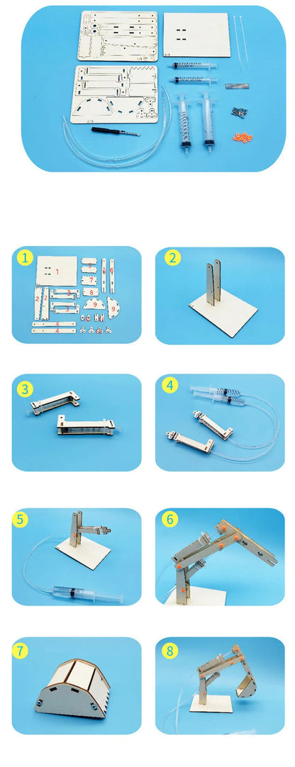 Bubble Noodle DIY STEM Excavator Model Kit – Physics Science Experiment Toy for Kids