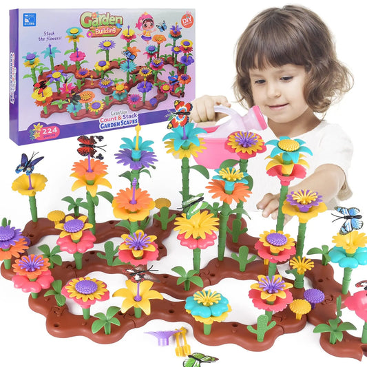 Bubble Noodle STEM Flower Garden Building Toy – Educational Gift for Kids Ages 3-7