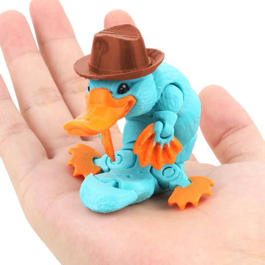Wigglitz 3D Printed Platypus Figurine – Movable Joint Desk Decor