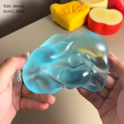 Transparent Squishy Slow-Rise Stress Ball – Sensory Decompression Toy