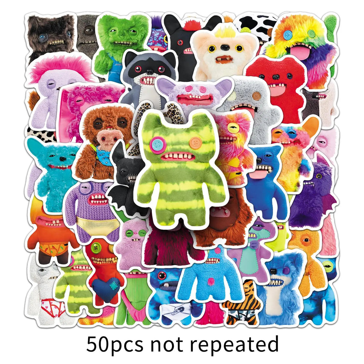 Fuggler Sticker Fuggler Monster Stickers Pack – 50 Waterproof Tooth Monster Decals ...