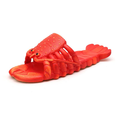 Lobster Slippers – Funny Non-Slip Soft Sole PVC Beach Slides for Men & Women