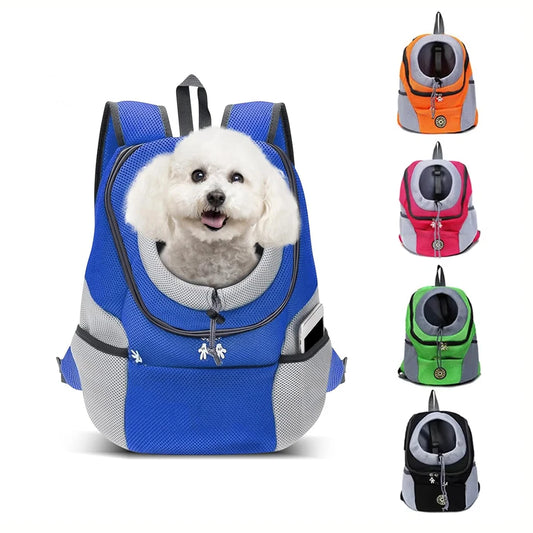 Foldable Front Pet Carrier Backpack – Breathable Head-Out Design for Cats & Dogs