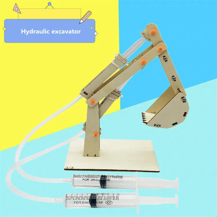Bubble Noodle DIY STEM Excavator Model Kit – Physics Science Experiment Toy for Kids