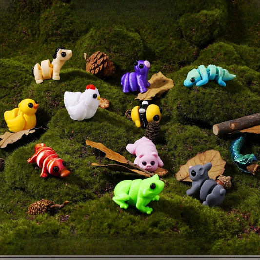 Wigglitz 3D Printed Movable Joint Animal Fidget Figurine – Desk Ornament