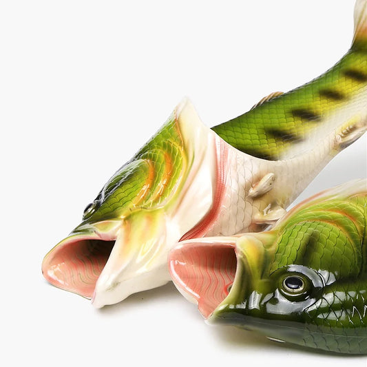 Unicorn Fish Flip Flops – Funny Unisex Summer Slides Plus Size 31-47 Outdoor Sandals