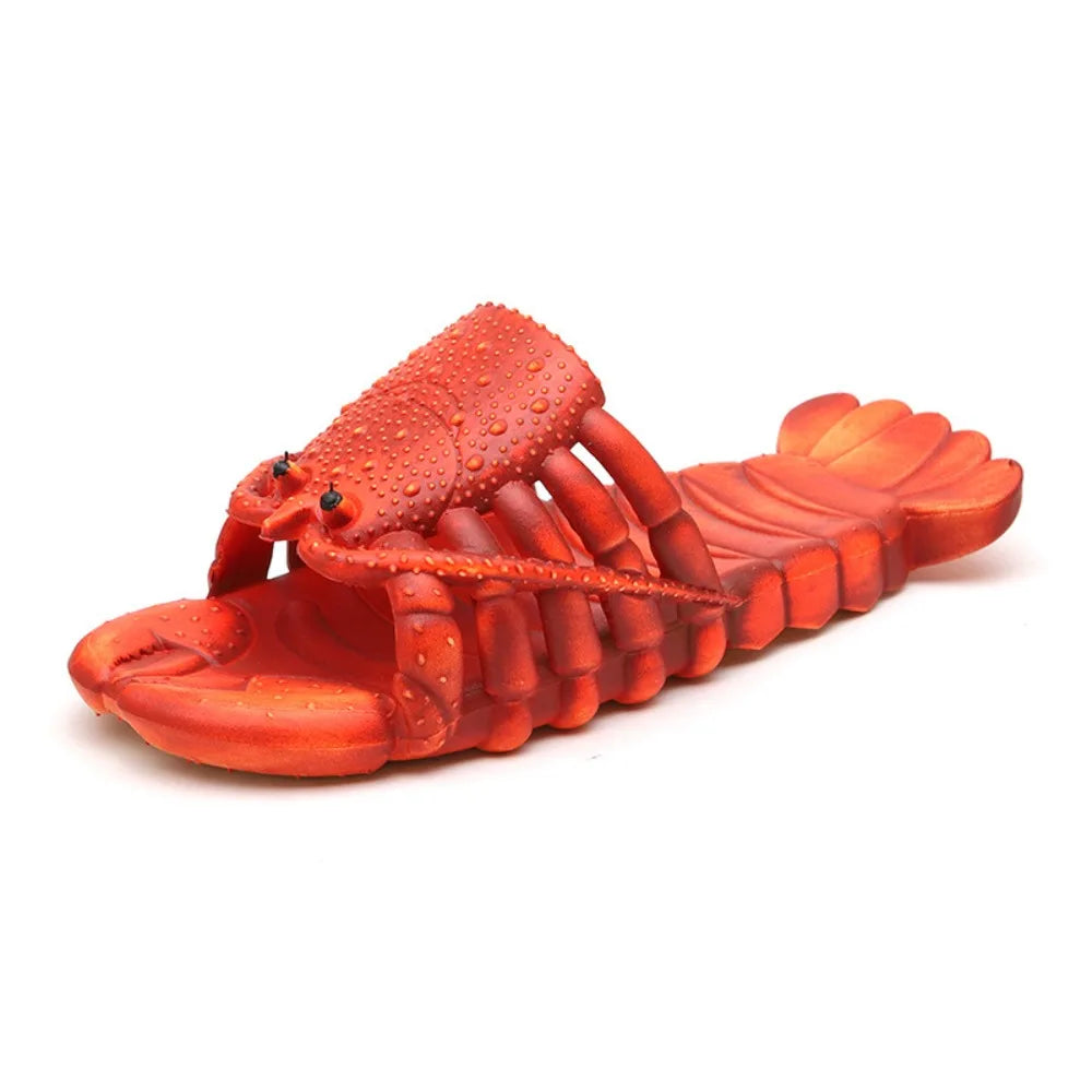 Lobster Slippers – Funny Non-Slip Soft Sole PVC Beach Slides for Men & Women
