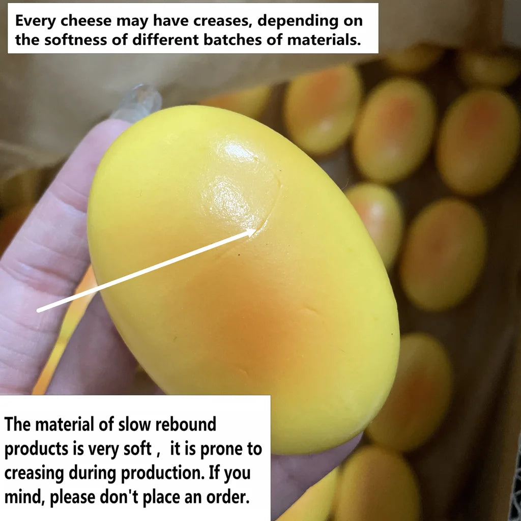Squishy Cheese Cake Bread – Slow-Rising Stress Relief Squeeze Toy