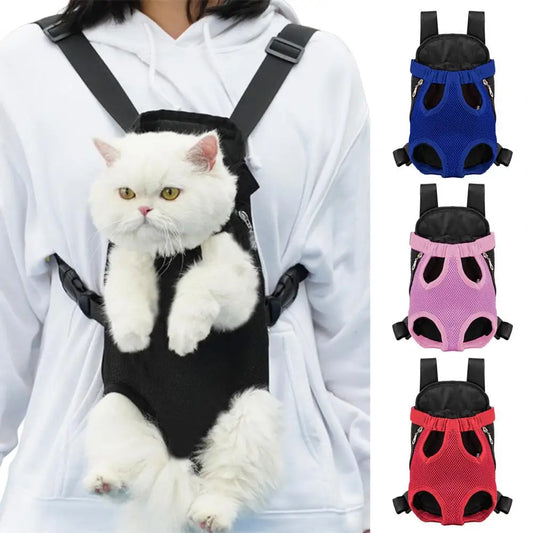 Legs-Out Pet Carrier Backpack – Adjustable Hiking Bag for Cats & Small Dogs