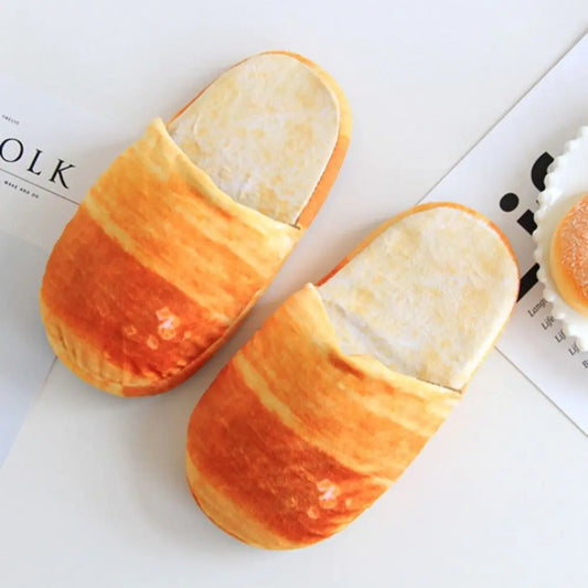3D French Bread Slippers – Funny Soft Thick Sole Simulation Baguette Slides