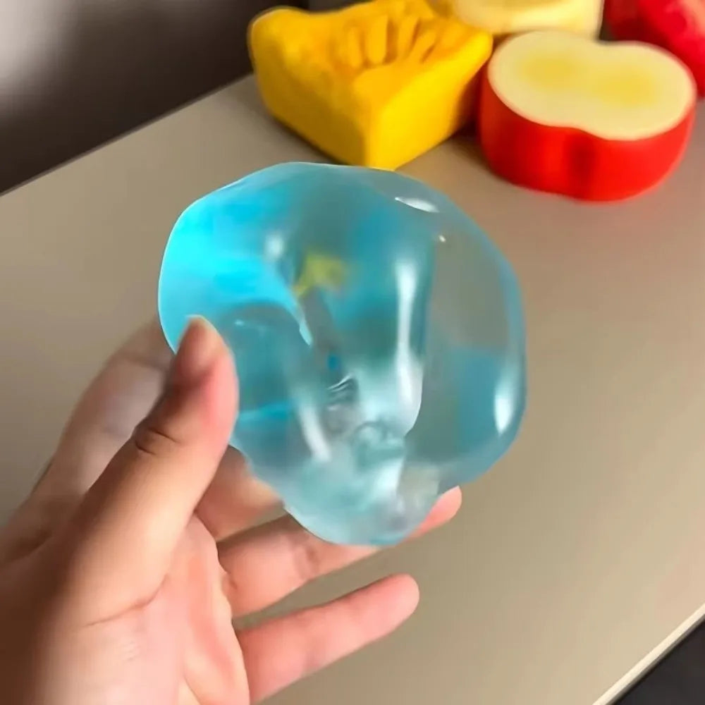 Transparent Squishy Slow-Rise Stress Ball – Sensory Decompression Toy