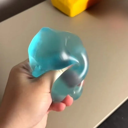 Transparent Squishy Slow-Rise Stress Ball – Sensory Decompression Toy
