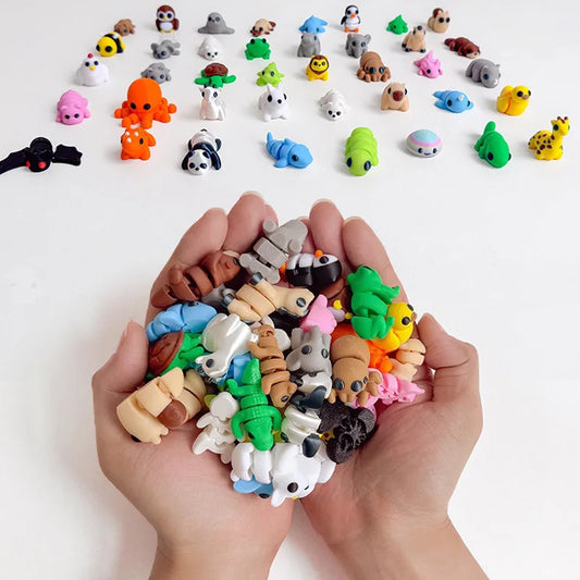 Wigglitz 3D Printed Colorful Mini Animals Figurines – Bulk Pack (10–50 Pcs)