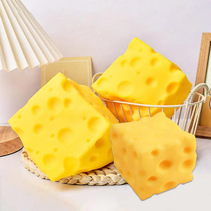 Squeeze Cheese Block Fidget Toy – Multi-Size Stress Reliever