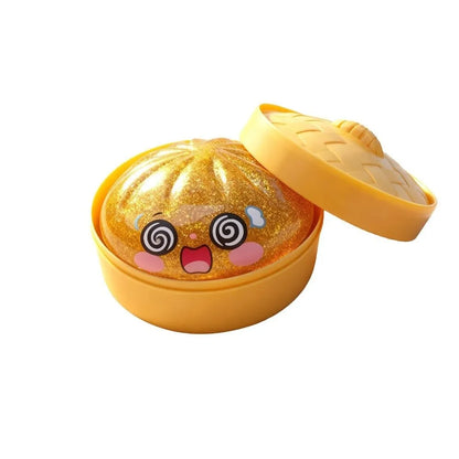 Squishy Dumpling Stress Ball with Steamer Box – Slow Rise Sensory Toy