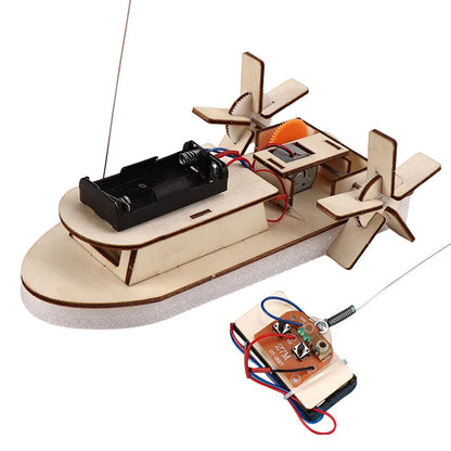 Bubble Noodle DIY Electric Boat Model STEM Science Kit – 3D Wooden Assembly Toy