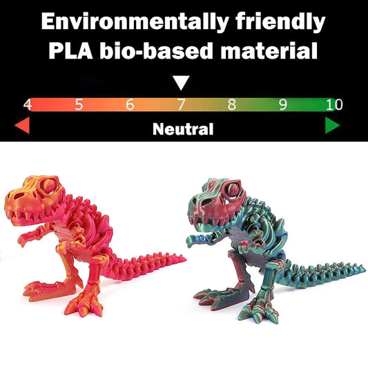 Wigglitz 3D Printed T-Rex Dinosaur Figurine – Articulated Mini Toy