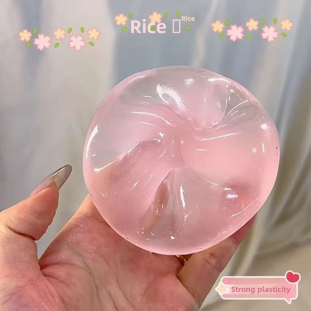 Transparent Squishy Slow-Rise Stress Ball – Sensory Decompression Toy
