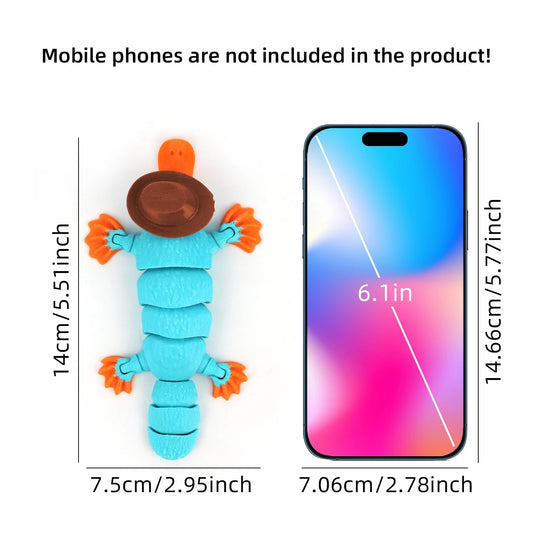 Wigglitz 3D Printed Platypus Figurine – Movable Joint Desk Decor