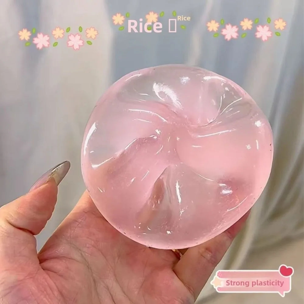 Transparent Squishy Slow-Rise Stress Ball – Sensory Decompression Toy
